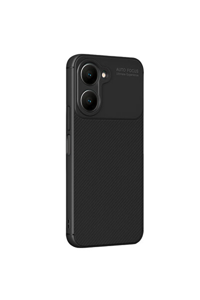 xirshop غطاء كربون بتركيز تلقائي لهاتف Vivo Y18 - أسود