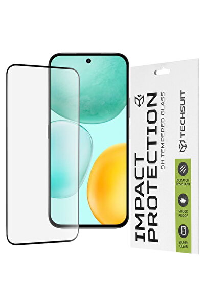 Techsuit 111D Husă completă / Sticlă complet lipită pentru Honor X6c - Negru