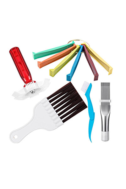 Choice9 مجموعة من 5 قطع من فرش تنظيف زعانف مكيفات الهواء من يونيفرس، مصنوعة م...