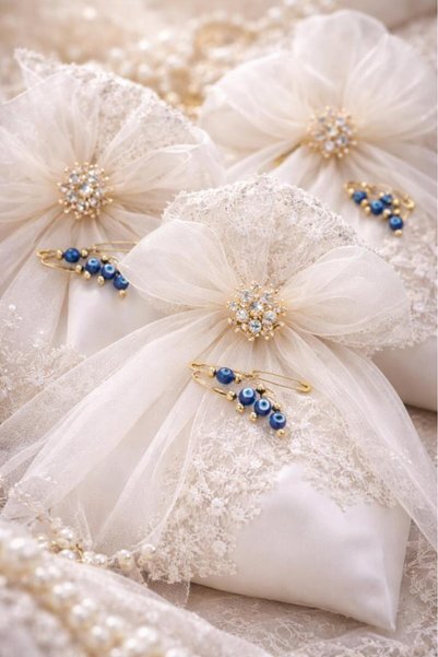 Hd Marketim 0.5 mm Plastic Evil Eye Bead Safety Pin for Bridal Bag & Baby Pillow 10 Pieces Mini Size Evil Eye Ornament