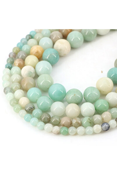 Choice99 8 مم (45 خرزة) خرز من حجر الأمازونيت الطبيعي الملون، كريستال عين الن...