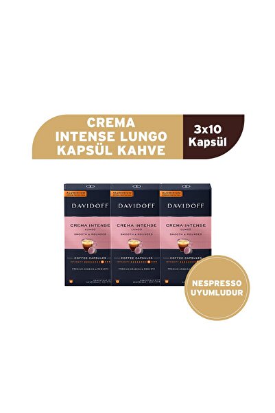 Davidoff Crema Intense Lungo Kapsül Kahve 3x10 Adet - Nespesso Uyumludur