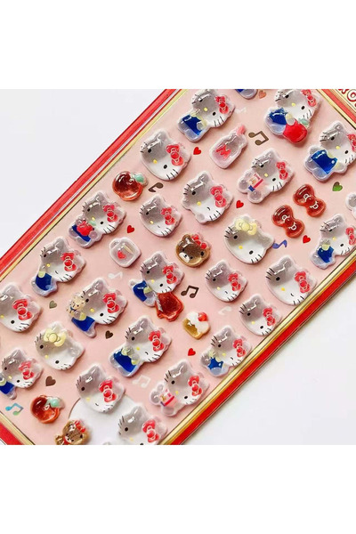 Choice5 ملصق جيلي شفاف ثلاثي الأبعاد مجوف من سانريو أنيمي هيلو كيتي هانغيدون،...