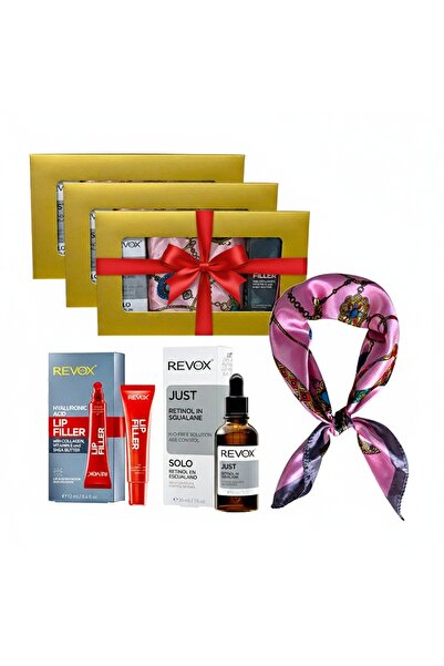 Revox 3 x Set Elysa – Ser cu retinol în squalan 30 ml, Umplere buze 12 ml, Eș...