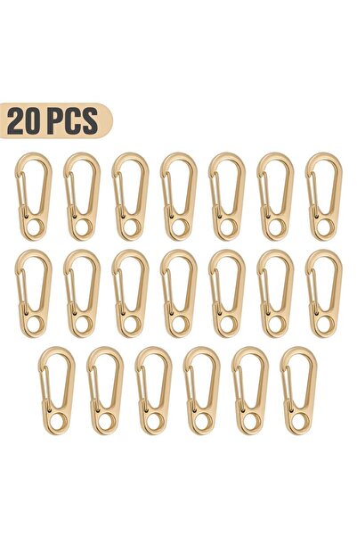 Choice14 ٢٠ قطعة - لون ذهبي، ١٠/٢٠/٥ قطع، مشبك لوبستر، مشابك مفاتيح، مشابك لل...