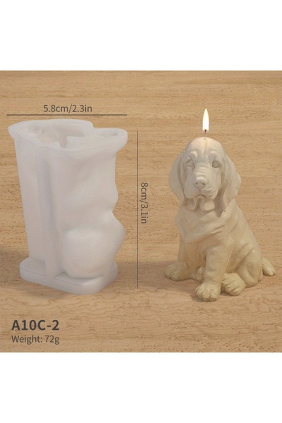 Choice5 قالب سيليكون لصنع شموع على شكل كلب لابرادور ريتريفر، قالب راتنج ثلاثي...