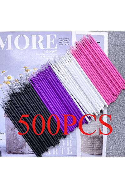 Choice6 مزيج ٥٠٠ قطعة ١٠٠/٥٠٠ قطعة فرشاة تنظيف الرموش، أعواد قطن دقيقة لتطويل...