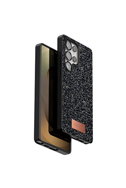 xirshop غطاء سامسونج جالاكسي S25 الترا برايت لامع من ون جيف - أسود