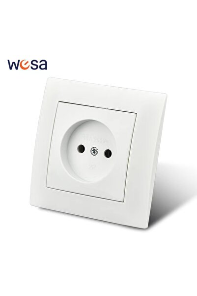 choice2 1 Socket Not Ground White Classic Flame Retardant Plastic Panel 1 Gan...