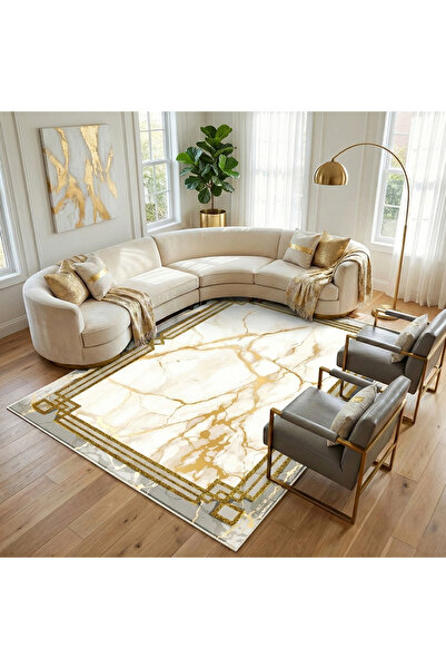 OEM Anti-slip living room Rug , Accente Gold model, 80x150 cm