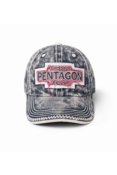 Soulistic Collection Jean Desenli Eskitme Yıkama Şapka