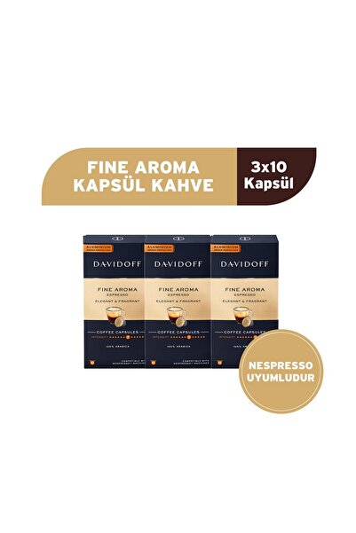 Davidoff Fine Aroma Espresso Kapsül Kahve 3x10 Adet - Nespesso Uyumludur