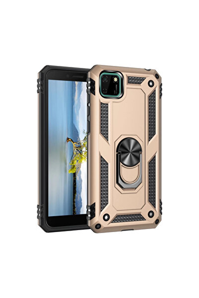 xirshop غطاء حماية هواوي Y5p من السيليكون مع حلقة صوفيا - ذهبي