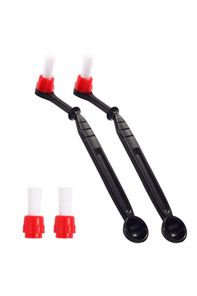 Choice6 red 2pcs Leeseph Coffee Machine Brush Cleaner with Spoon 2 in 1, Bari...