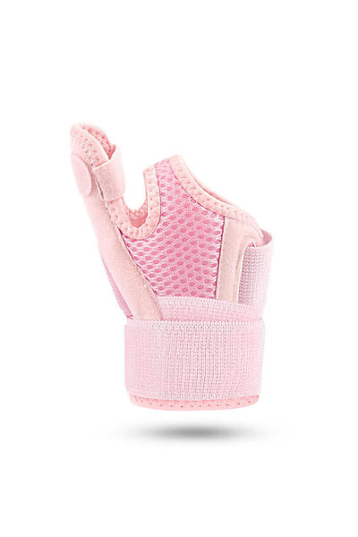 choice2 جبيرة مرنة وردية اللون، نصف قطعة، لدعم الرسغ والإبهام، مناسبة لالتهاب...