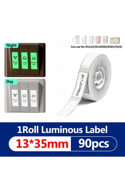 Choice16 Luminous 13x35mm Label Paper Self-Adhesive For Niimbot D110 D11 D11H...