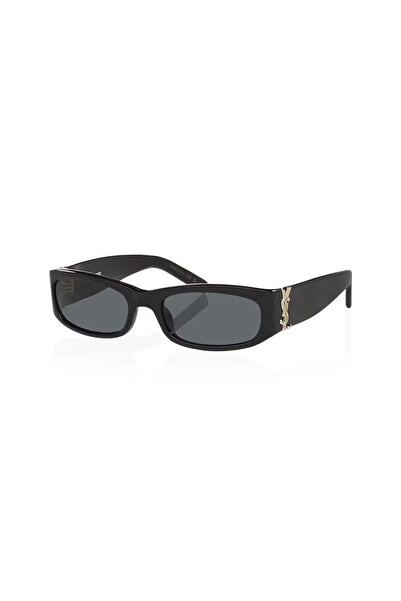 Saint Laurent Slm152 001 55 women's rectangular black bone sunglasses