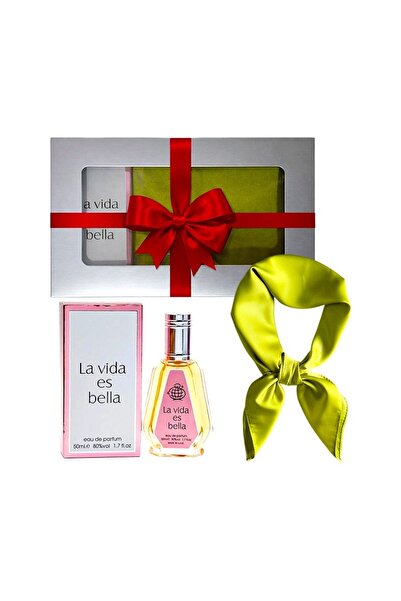 Fragrance World Elysa Set – Eau de Parfum La Vida es Bella 50ml, Green satin ...