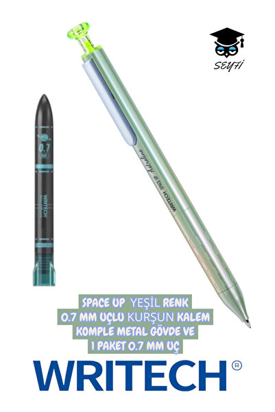 SEYFİKİRTASİYE Space up 0.7 mm Tip Pencil with Complete Metal Body and 1 Pack...