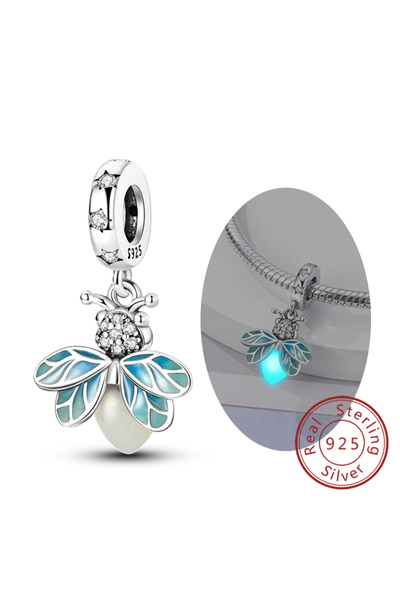 Choice27 قلادة خرز ساحرة من الفضة الإسترليني عيار 925 بتصميمات متنوعة: يراعة،...