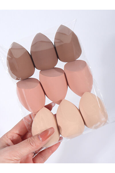 Choice7 9 إسفنجات مكياج، تصبح إسفنجة المكياج أكبر عند تعرضها للماء، ولا تحتوي...