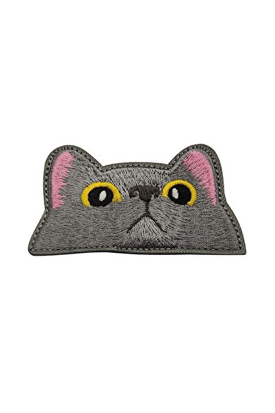 Choice1 Gray -Look at sky 3.7*7CM/ Black,White,Gray Funny Cat Expression Badg...