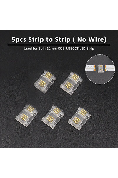 choice2 For 6pin COB light Strip to Strip 6Pin 12MM COB LED Connector Solderl...