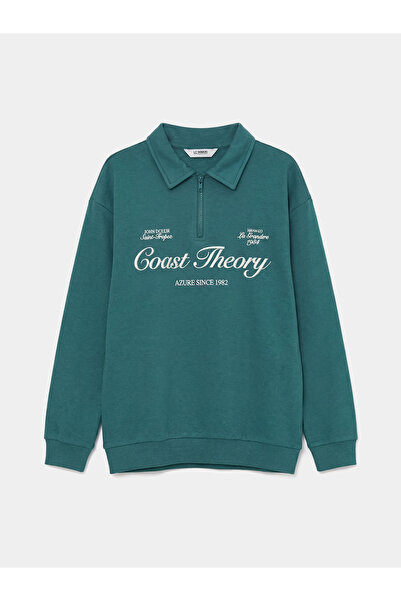 LC Waikiki Özmarka Νέας Σεζόν Παιδικό Μπλουζάκι Πόλο με Στάμπα για Αγόρια