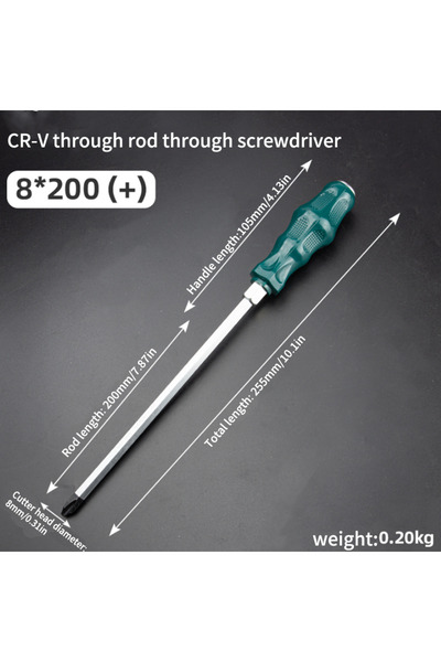 Choice4 8x200 Phillips Super Hard High Manganese Steel Impact Screwdriver - E...