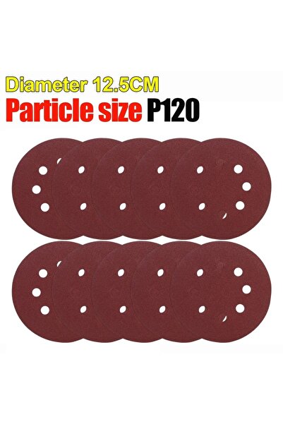 Choice51 20 قرص صنفرة عالمي ذو 8 ثقوب، حبيبات 120، مقاس 125 مم، ورق صنفرة للم...