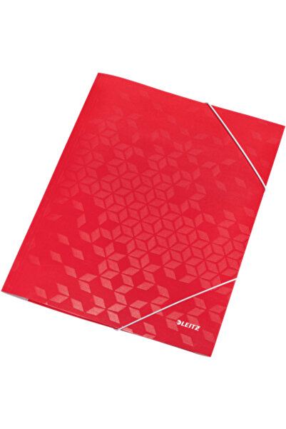 Leitz Dosar elastic WOW, carton laminat, FSC, A4, 250 de coli, roșu