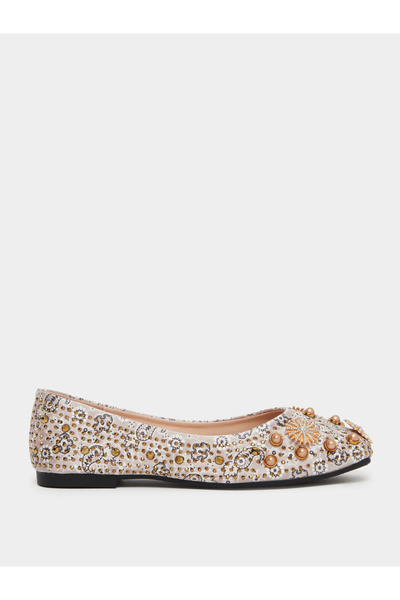 Styli Women Brown Embellished Ballerina