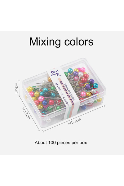 choice2 100pcs mix 100pcs Sewing Pins for Fabric with Box Straight Pin Positi...
