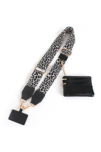 Choice3 حبل هاتف جديد رائج مطبوع بنقشة الفهد، مزود بجيب بسحاب حقيبة تخزين، قا...