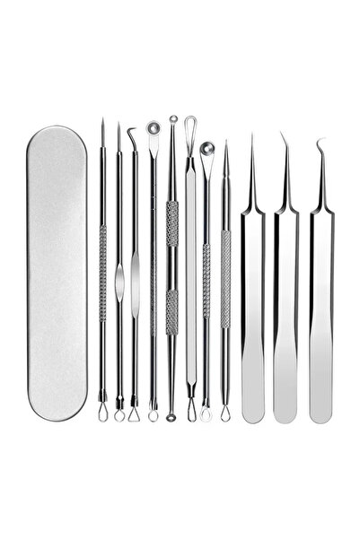 choice2 11Pcs Stainless Steel Acne Blackhead Removal Needles Kit Black Spot B...