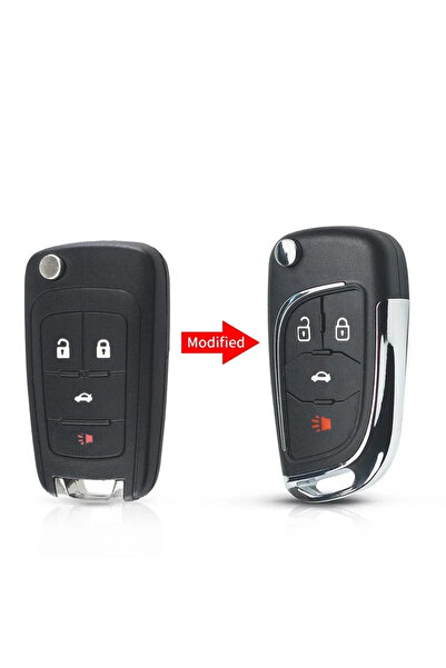 Choice12 مفتاح KEYYOU معدل بأربعة أزرار لسيارات شيفروليه كروز، وأوبل إنسيجنيا...