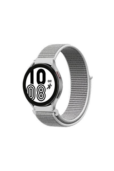 VINTESSY Samsung Galaxy Watch 4 Woven Hook and Loop Strap (Not a Watch) - White