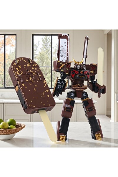 Choice1 M Brown Transforming Toy Ice Cream Warrior Model Boy Educational Toy ...
