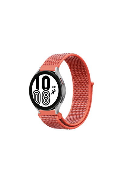 VINTESSY Samsung Galaxy Watch 4 Woven Hook and Loop Strap (Not a Watch) - Orange
