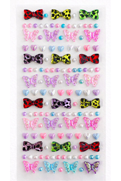 Giraffe PK Sticker Parlak Işıltılı Taş Sticker Yapışkanlı Tırnak Saç Süs Deko...