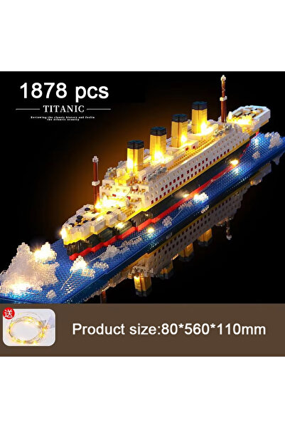 Choice4 لعبة بناء صغيرة الحجم مزودة بمصابيح LED، لعبة تركيب سفينة تايتانيك ال...