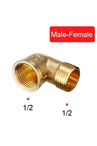 Choice8 M F04 1/8" 1/4" 3/8" 1/2" Female x Male Thread 90 Deg Brass Elbow Pip...