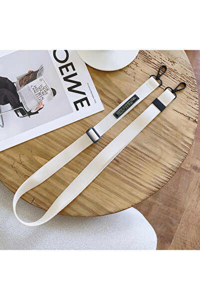 Choice4 حبل تعليق هاتف أبيض من بوليستر /النايلون، ياقة بحمالة عنق حول الرقبة،...