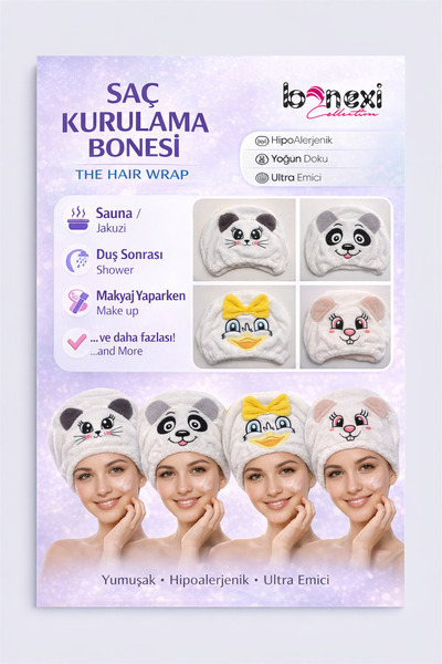 shop bonexi şirin pandalı banyo bone