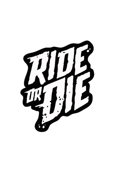Choice8 ملصقات إطار دراجة بيضاء مقاس 4x5 سم، تحمل عبارة "Ride or Die"، يمكنك ...