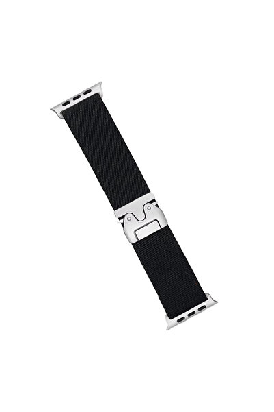 xirshop ساعة بحزام قماشي مقاس 42 ملم (ليست ساعة) - أسود