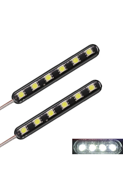 choice2 2Pcs white 1/2Pcs 6 LED 12V Strobe Light Strip for Car Motorcycle LED...
