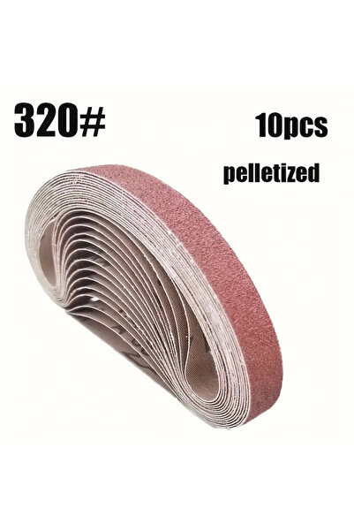 Choice4 10 قطع من ورق الصنفرة 320 حبيبة، 520 × 20 مم، 10 قطع من حزام صغيرة لط...