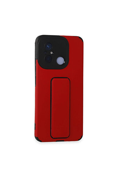 xirshop حافظة ريدمي 12c ميجا ستاند سيليكون - أحمر