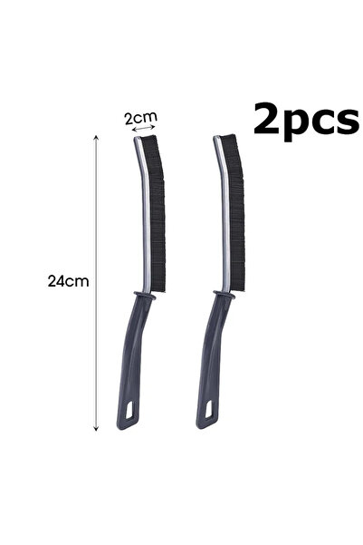 Choice18 فرشاة تنظيف سوداء - قطعتان، من 1 إلى 10 قطع، متينة، لتنظيف بلاط المط...